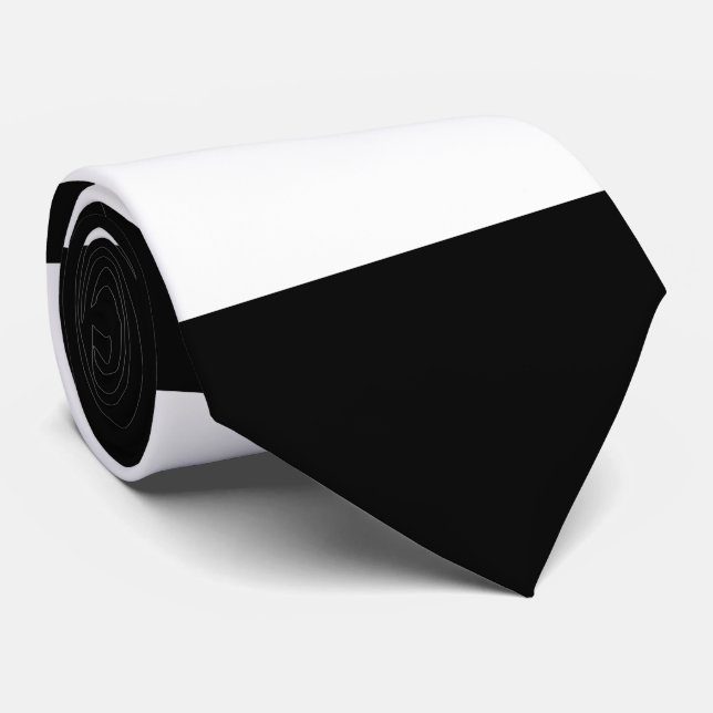 Cravate Bandes noires et blanches, Motif rayé, Lignes (Roulé)