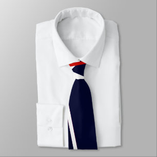 Cravate Bandes rouges et blanches abstraites sans couture