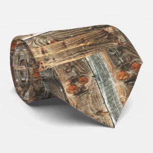 Cravate Barnwood Print Bois look Cou