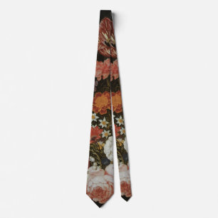 Cravate Baroque antique, Fleurs de Bosschaert l'Ancien