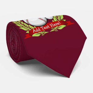 Cravate Base-ball avec un casquette de Père Noël de style