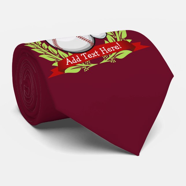 Cravate Base-ball avec un casquette de Père Noël de style (Roulé)