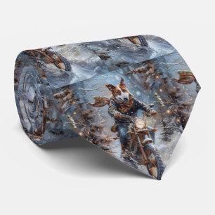 Cravate Basenji Chien équitation Moto Noël