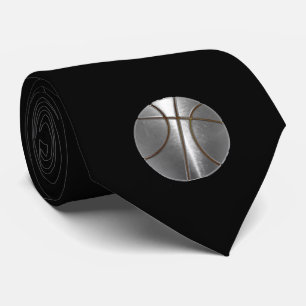 Cravate Basket-ball argenté