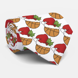 Cravate Basket-ball de casquette de Noël