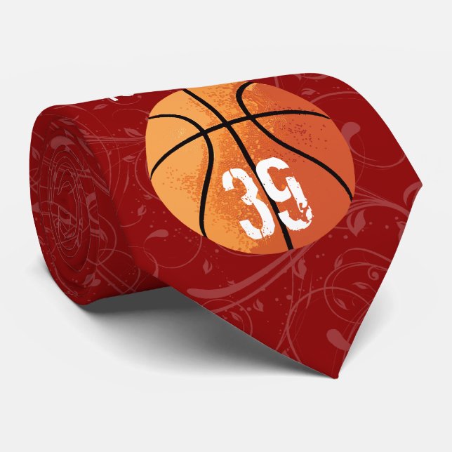 Cravate Basket-ball (personnalisable) (Roulé)