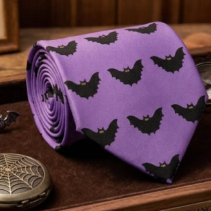 Cravate Bat noir d'Halloween