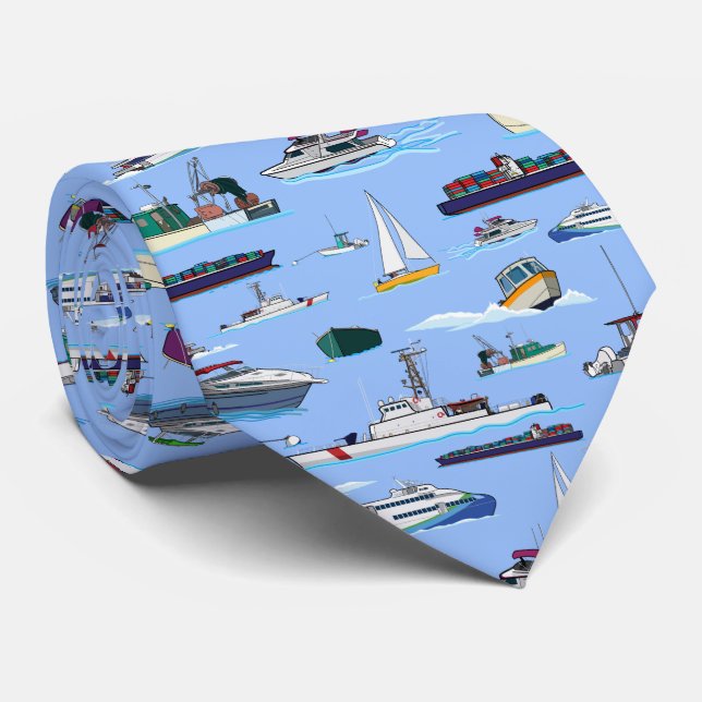 Cravate Bateaux et navires Motifs aléatoires (Roulé)