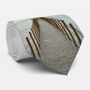 Cravate Beach Bridge Ocean Blue Water Vacances Necktie 2