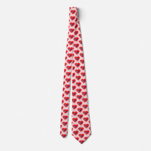 Cravate Beagle Hound Chien Rouge Saint Valentin Cou rose