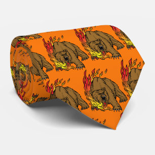 Cravate Bears Team Mascotte Football Basketball Necktie