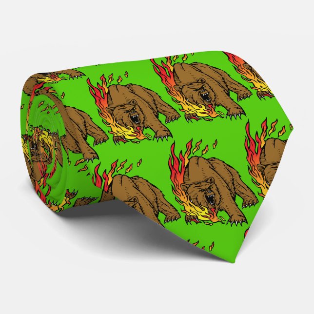 Cravate Bears Team Mascotte Football Basketball Necktie (Roulé)