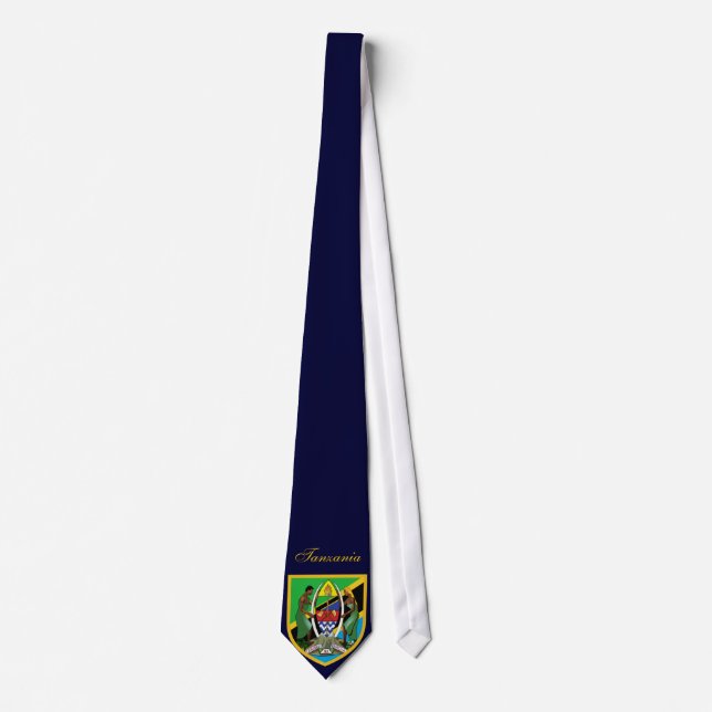 Cravate Beau bras de manteau de drapeau de la Tanzanie (Devant)