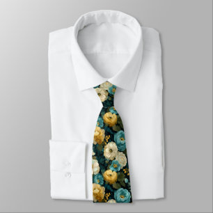 Cravate Beau cadeau de Noël pour hommes floral Ranunculus