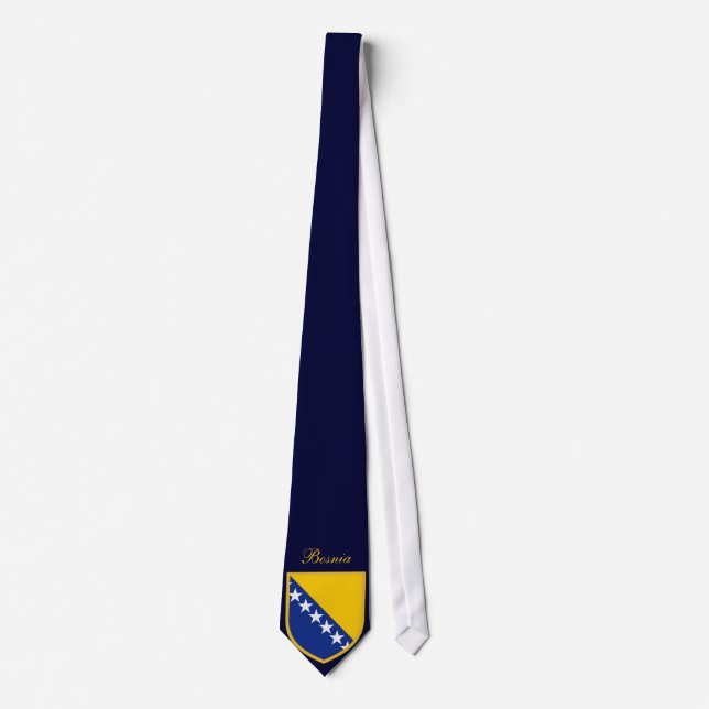 Cravate Beau drapeau de la Bosnie-Herzégovine (Devant)