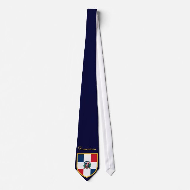 Cravate Beau drapeau de la République Dominicaine (Devant)