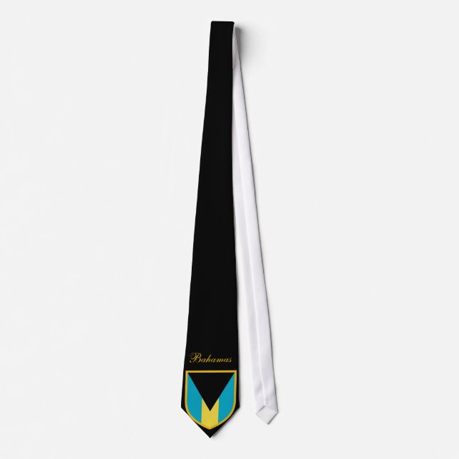 Cravate Beau drapeau des Bahamas Personnalisé (Devant)