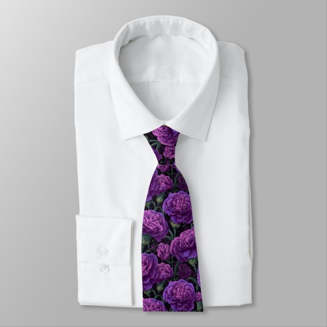 Cravate Beautiful Christmas Gift For Men Carnation Flower (Attaché)