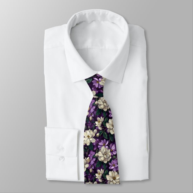 Cravate Beautiful Fathers Day Gardenias Flower (Attaché)