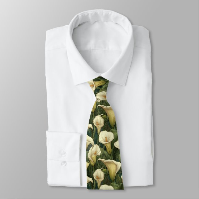 Cravate Beautiful Gifts For Husband Calla Lilies Flower (Attaché)