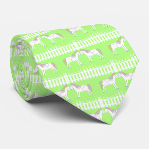 Cravate Beaux Chevaux Blancs Mariage à Motifs