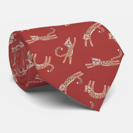 Cravate Bébé Cheetah Étire rouge et rose