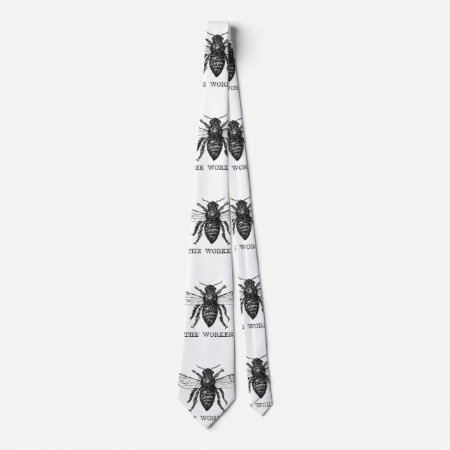 Cravate Bee Worker Honey Black Bumblebee (Devant)