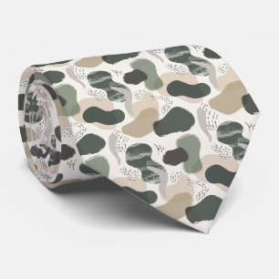 Cravate Beige & Sage Vert Simple Boho