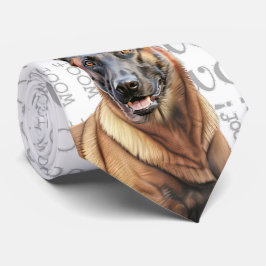 Cravate Belge Malinois Funny Woof Amoureux des chiens de N