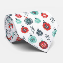 Cravate Belle Pastel Noël pendaison boules et pin