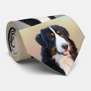 Cravate "bernese mountain dog", chien, chiot, silhouette,