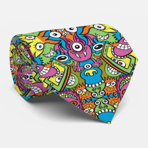 Cravate Bestioles souriantes impeccables dans un design mo