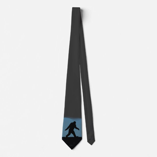 Cravate Bigfoot Silhouette Sasquatch Squatch Nouveauté (Devant)