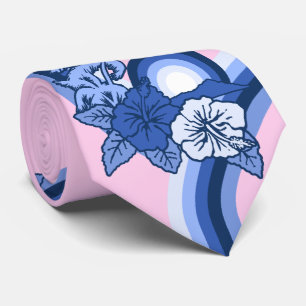 Cravate Bilatéral hawaïen surfant de ketmie de safari