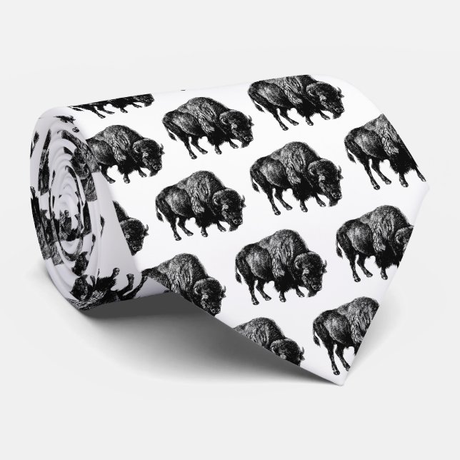Cravate Bison américain de Buffalo (Roulé)