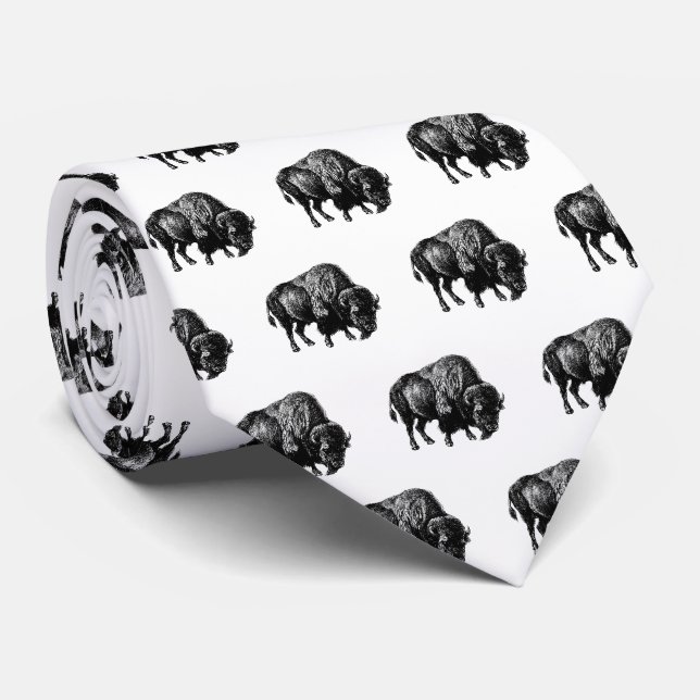 Cravate Bison américain de Buffalo (Roulé)