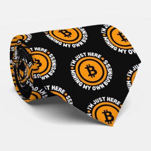 Cravate Bitcoin amusant JUSTE MINER MON PROPRE ESPACE D'AF