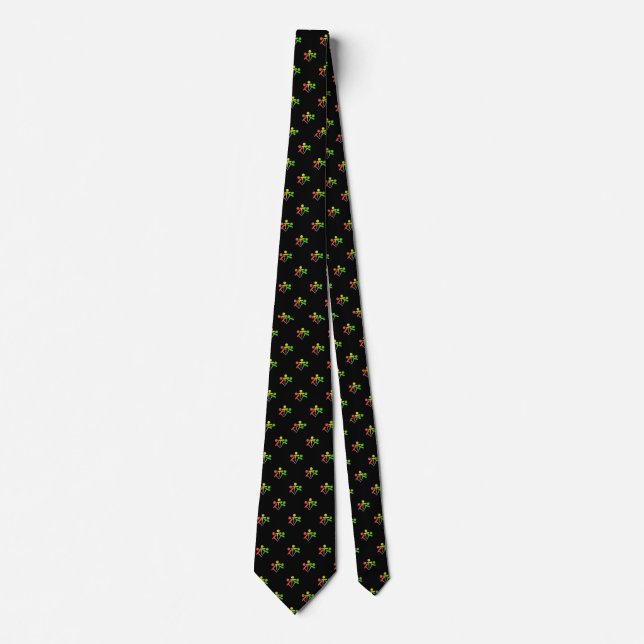 Cravate Black Golf Emblem Travail des hommes, Cadeau d'ann (Devant)