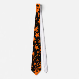 Cravate Black & Orange Star