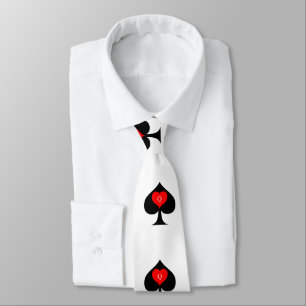 Cravate Black Queen of Spades Red Heart Thunder_Cove
