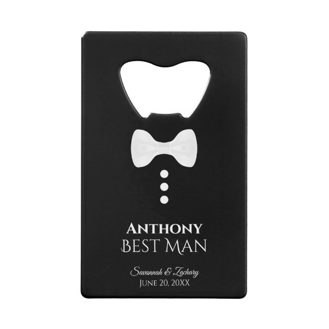 Cravate blanche amusante Tuxedo Best Man Mariage (Devant)