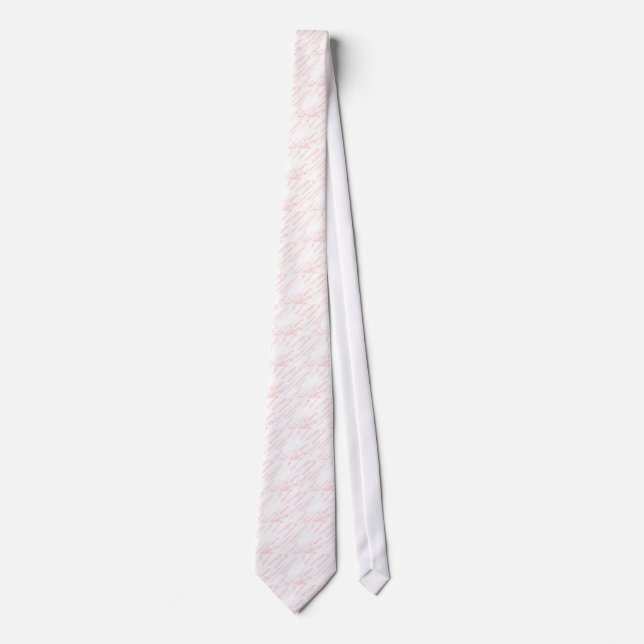 cravate blanche et rose (Devant)