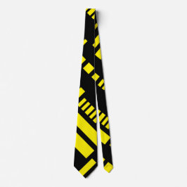 Cravate Blancs noirs 01 B Jaune BG
