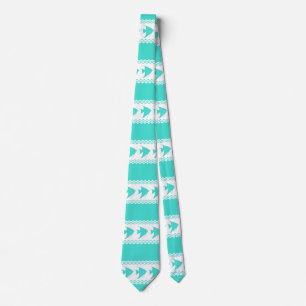Cravate Blancs turquoise