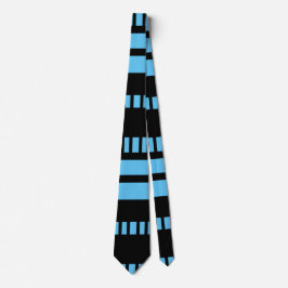 Cravate Bleu blanc noir 01 L Bleu BG