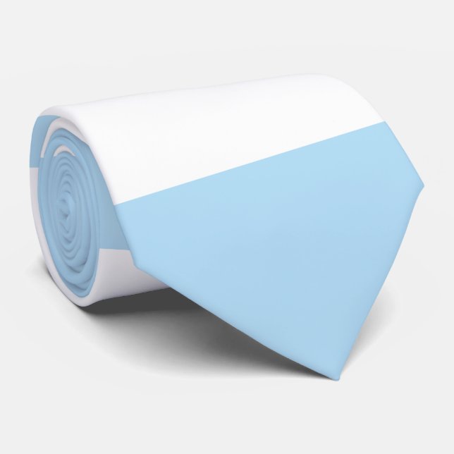 Cravate Bleu, Blancs, Motif rayé (Roulé)