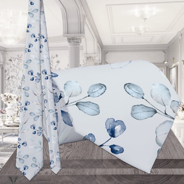 Cravate Bleu Duché Eucalyptus Vert Mariage gris clair (Créateur téléchargé)