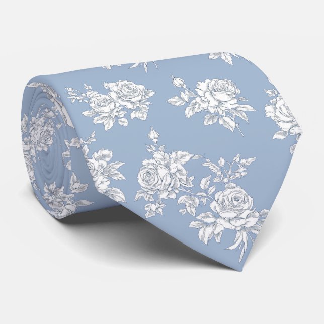 Cravate Bleu Français (Roulé)