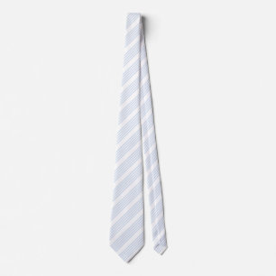 Cravate Bleu pâle et blanc cinq bandes motif