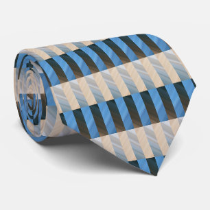 Cravate Bleu Silver Or Beige